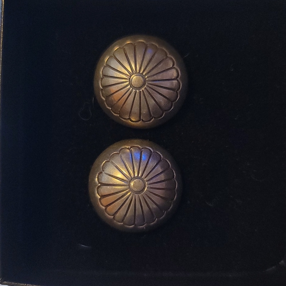 Vintage Sterling Silver Concho Earrings Navajo Native American 925 Earrings